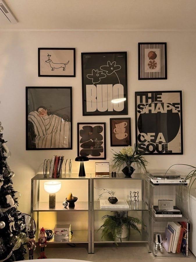 Eclectic Gallery Wall Concept - Custom Pattern & Precision Trim by The Era Interior